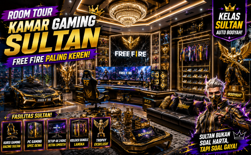 Mengintip Kamar Gaming Sultan Free Fire yang Super Mewah